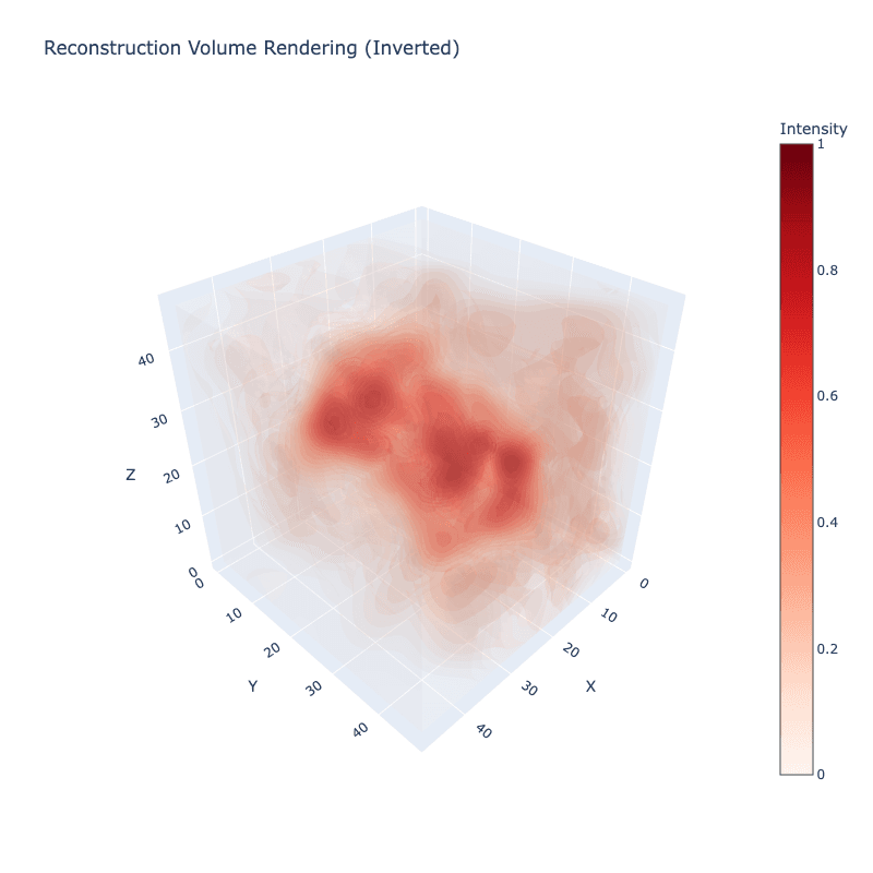 3D volume rendering of reconstruction