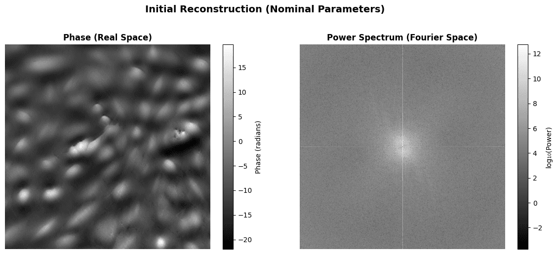 Initial reconstruction visualization